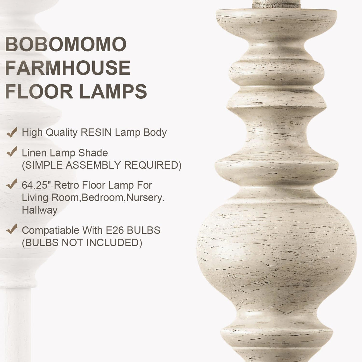 BOBOMOMO reading corner floor lamp offers comfortable ambient light for evenings