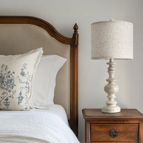 Bobomomo linen shade diffuses light for a soft, inviting glow
