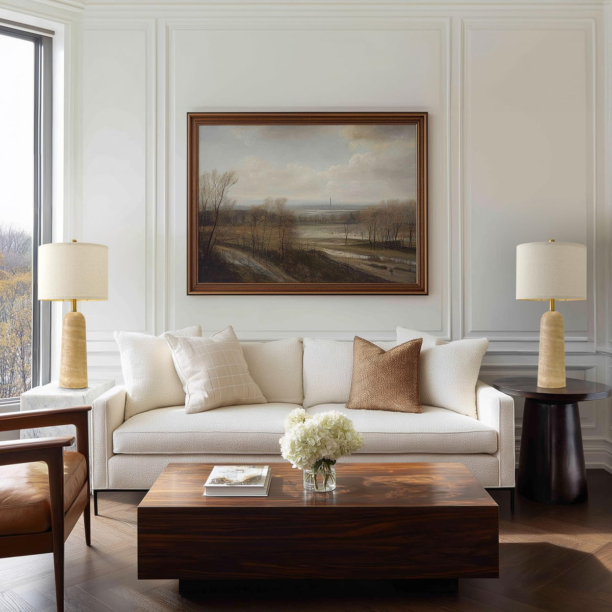 BOBOMOMO linen shade provides a soft glow for bedside reading.