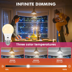 BOBOPAI RGB color-temperature bulb enabling mood lighting and focus.