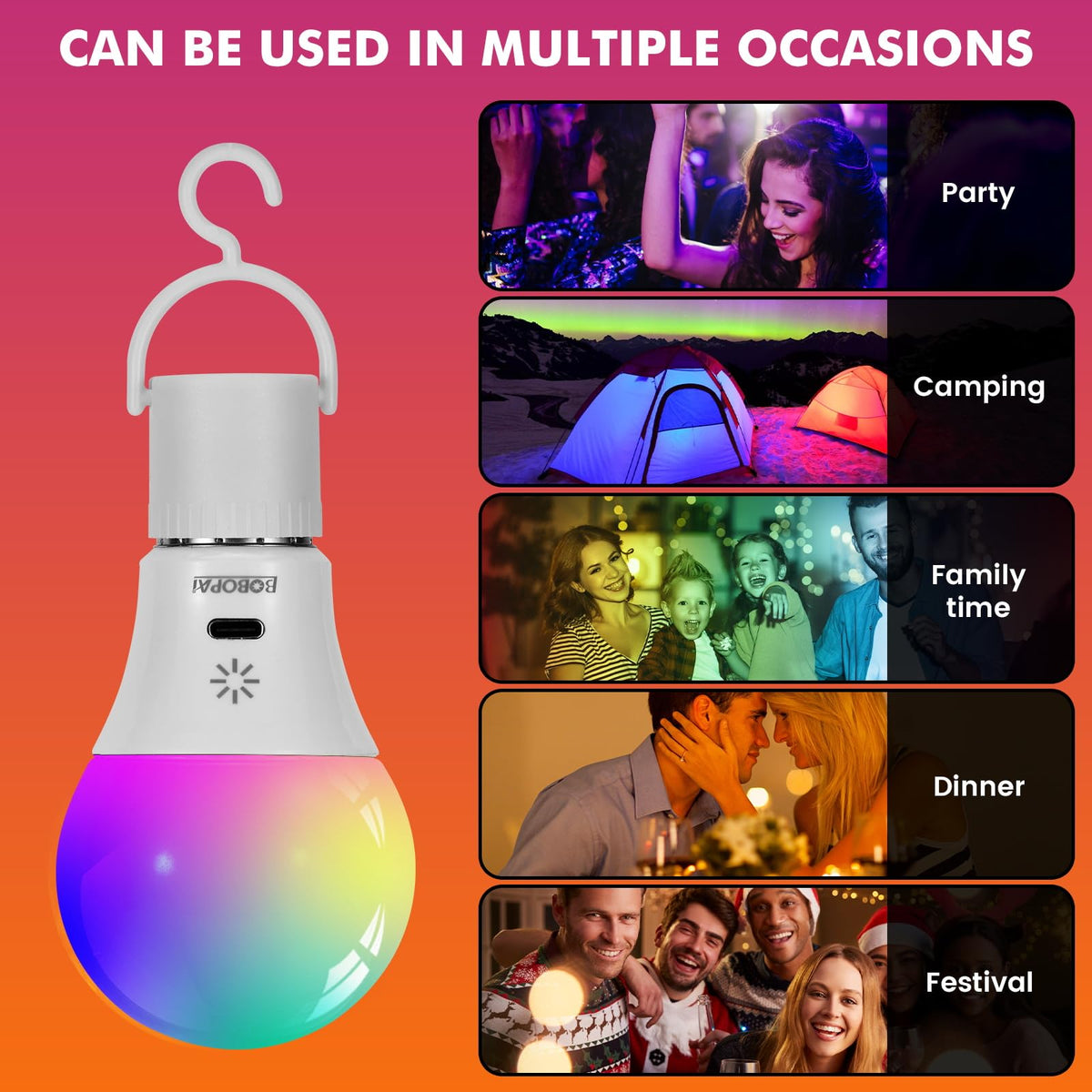 BOBOPAI memory-function bulb returns to previous settings quickly.