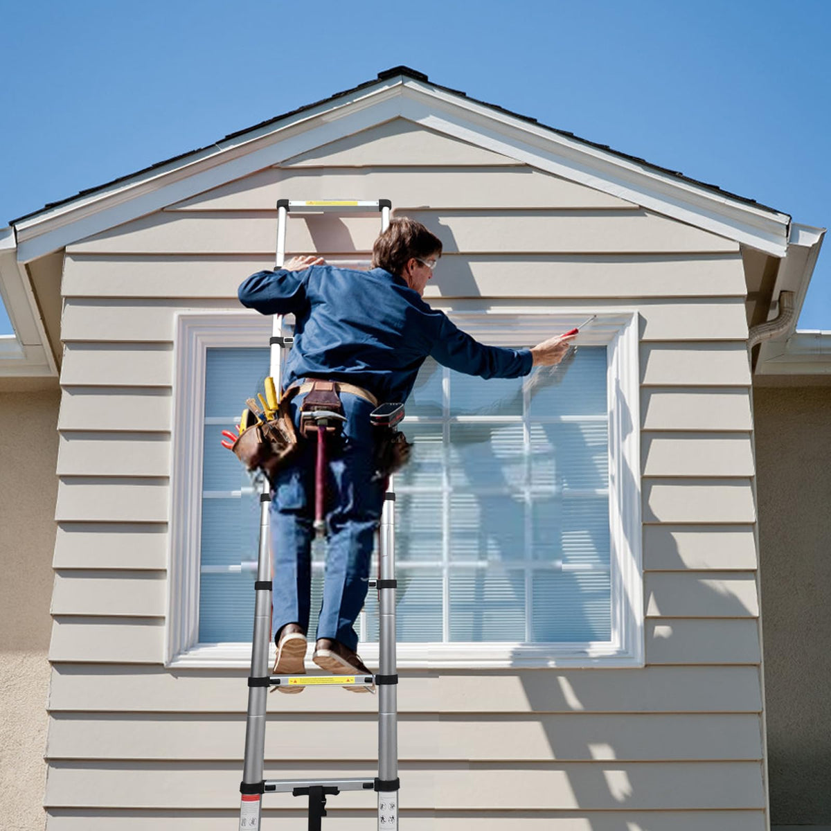 BOCOM ladder features a 330 lb capacity and textured steps