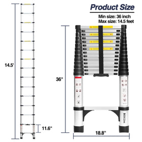 BOCOM ladder folded compact with integrated handle for easy transport