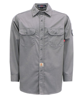 BOCOMAL FR Shirts front view showing lightweight 6.25oz cotton twill fabric ideal for hot days