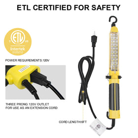 BOCPARTS LED Trouble Light is ETL listed for safe use in workshops.