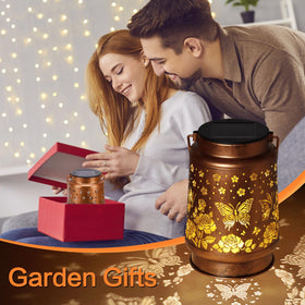 BODEVEDOB outdoor lantern brightens walkways with a warm glow after dark.