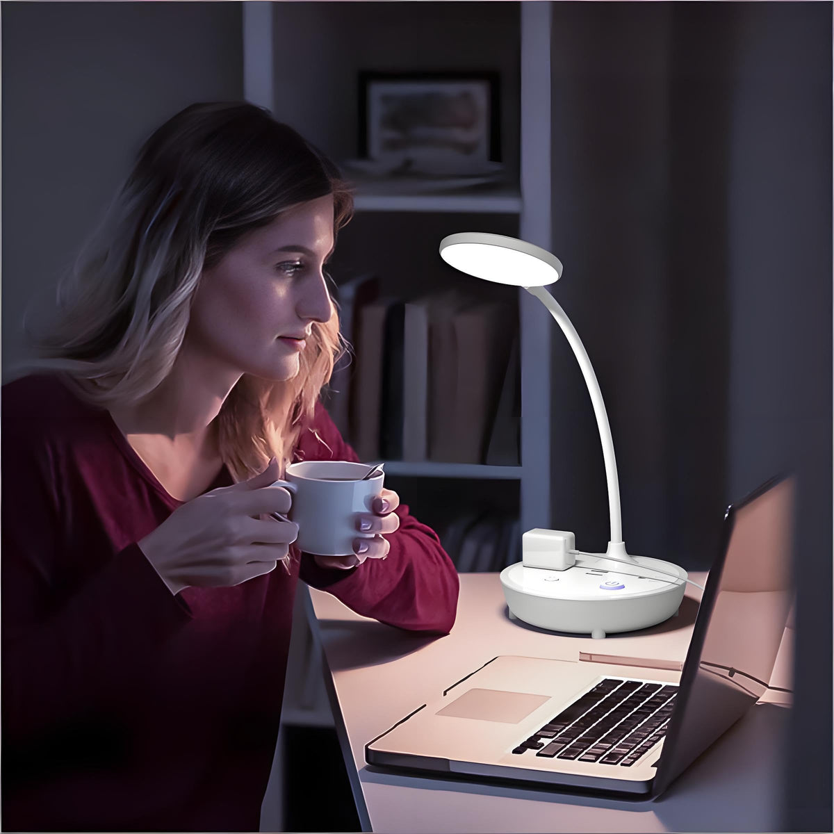 Bodun compact desk lamp fits small dorm or home office spaces.