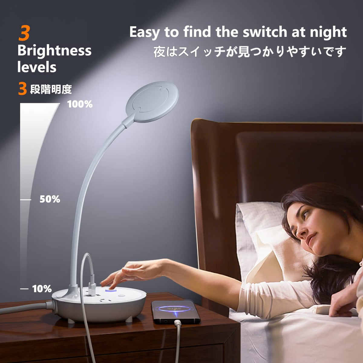 Bodun LED lamp with adjustable gooseneck provides precise lighting for study.