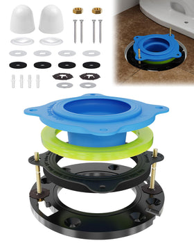 Boeemi elastic wax ring toilet-seal for clean, no-mess installation