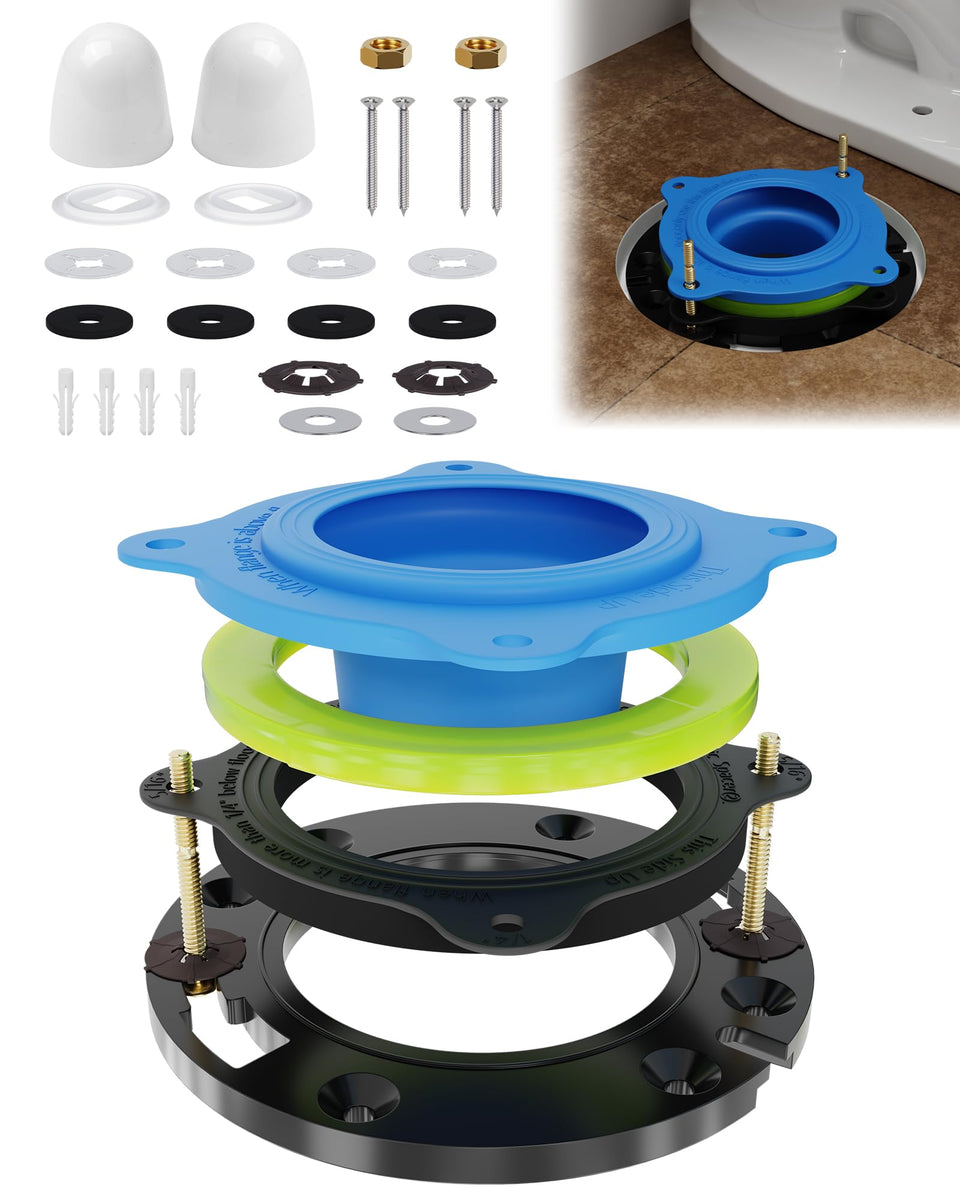Boeemi elastic wax ring toilet-seal for clean, no-mess installation