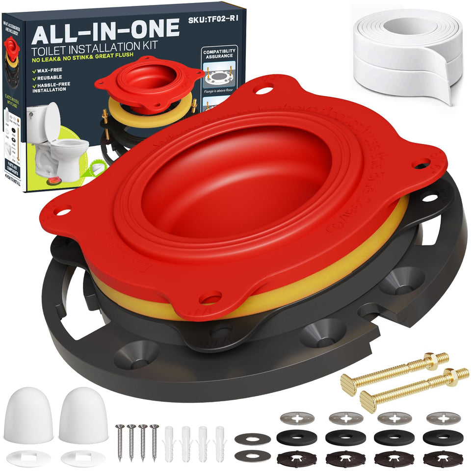 boeemi elastic wax seal TF02-RI provides a reliable toilet seal and wobble control