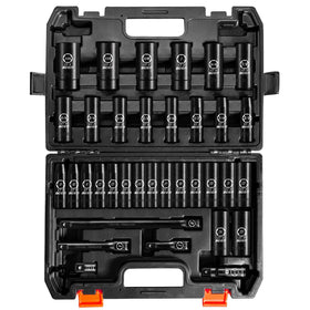 Boen 35-piece socket set case keeps tools organized for quick projects