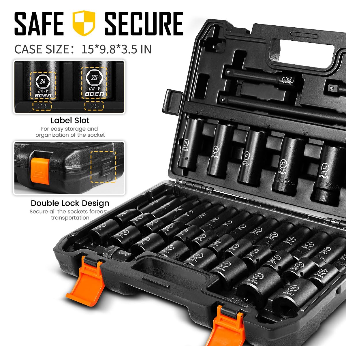 Boen 38-to-12 drive adapter connects 3/8in and 1/2in tools