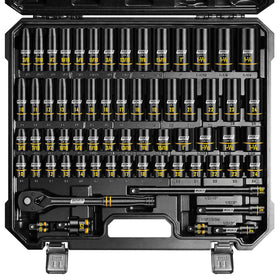 Boen 65-piece socket set with embossed markings for quick size recognition.