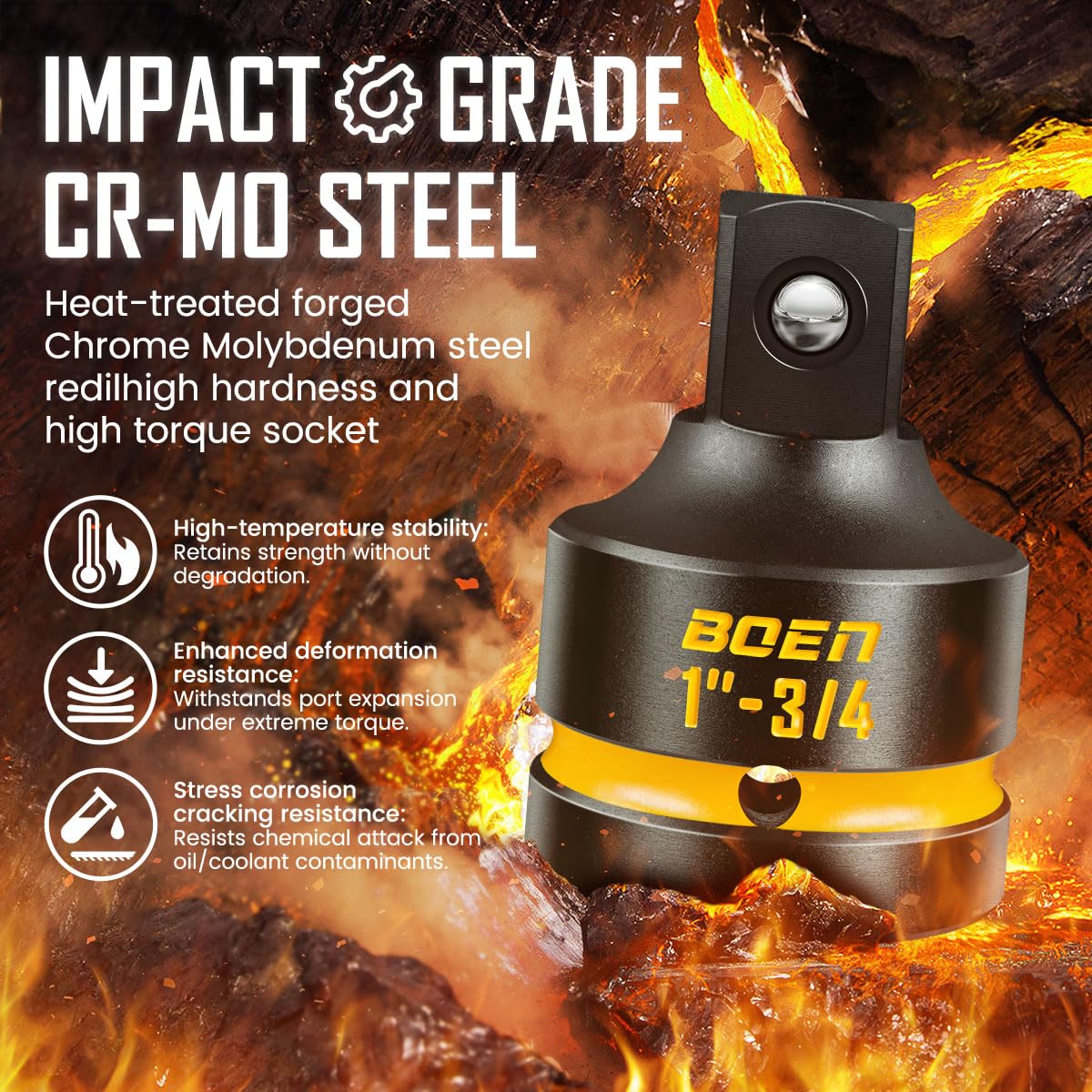 Boen deep-embossed markings provide fast size recognition in greasy environments.