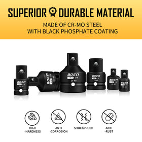 Boen reducer 38in-f to 1m supports large fastener reach.