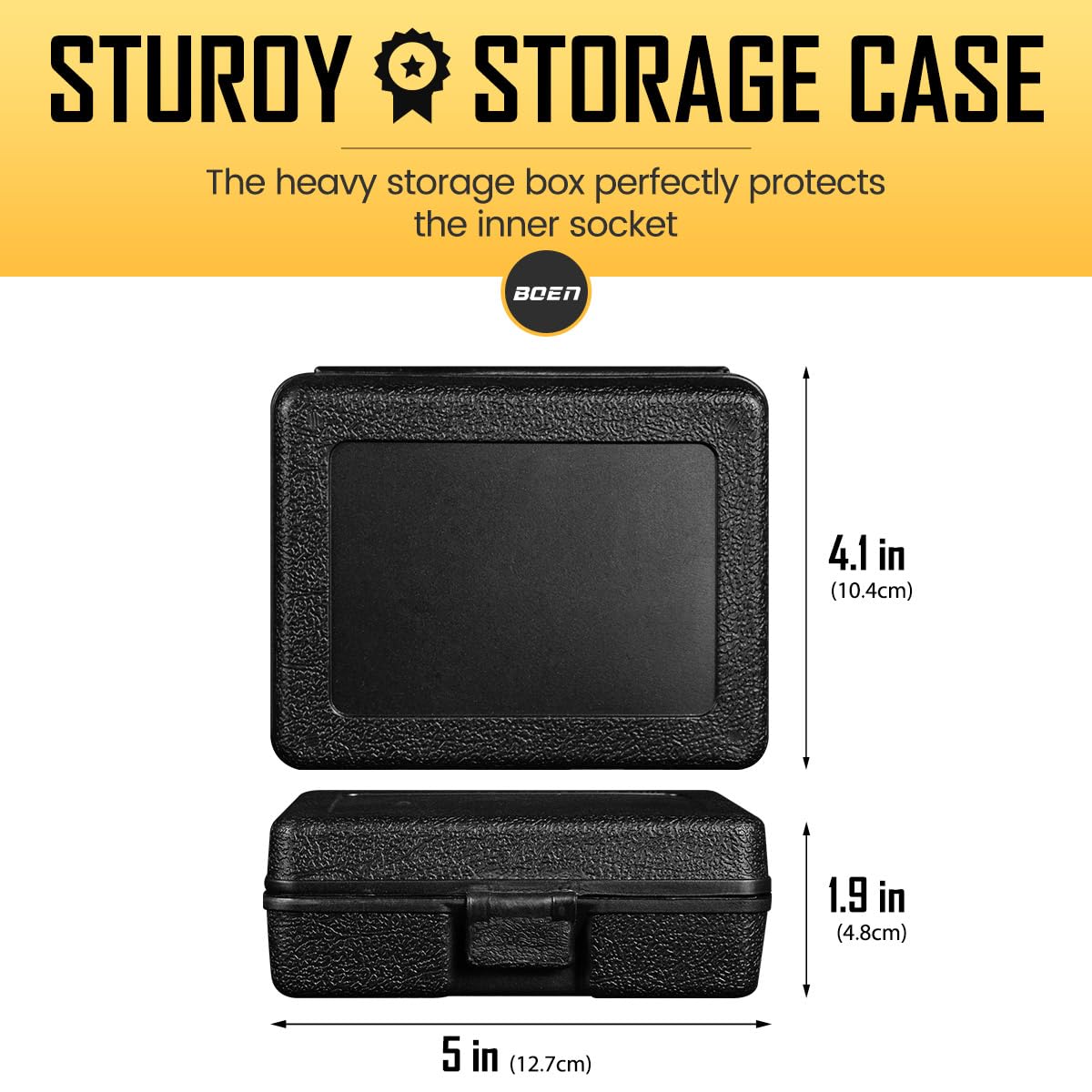 Boen storage case keeps adapters organized and ready for on-the-go use.