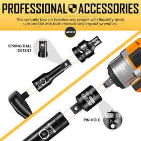 BOEN hex shank extensions fit multiple drives for flexible, quick-change setups.
