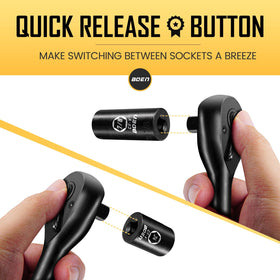 Boen ergonomic anti-slip handle reduces fatigue during extended tightening sessions.