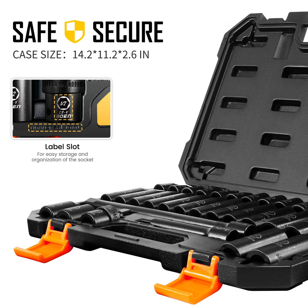Boen laser-marked sockets help quick model identification.