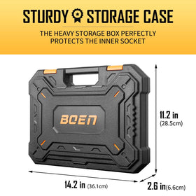 Boen metric deep sockets 8-19mm provide precise fit for bolts