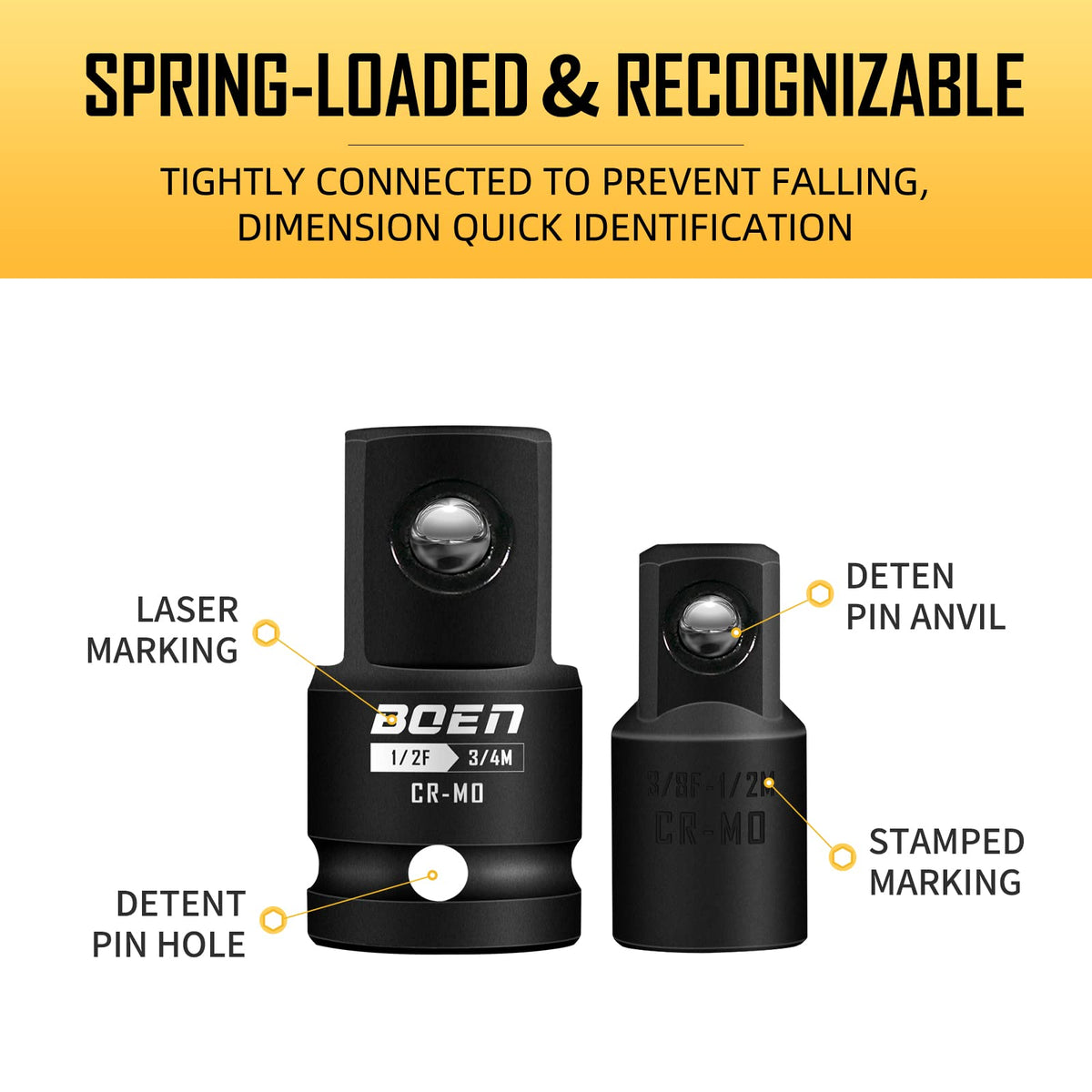 Boen reducer 12in-f to 38m keeps torque transfer compact.