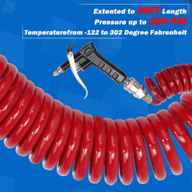Boeray 9m coil hose detail for durability in harsh settings