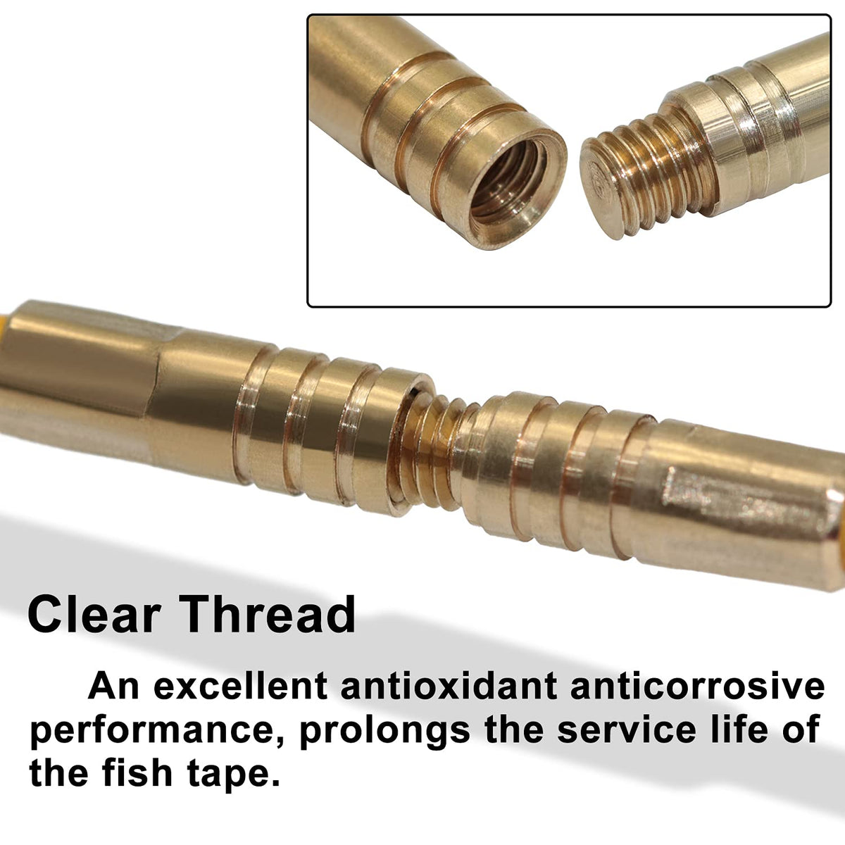 Boeray fish tape fastener keeps wire connected during pulls