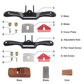 Boeray portable woodworking plane for quick, even planing