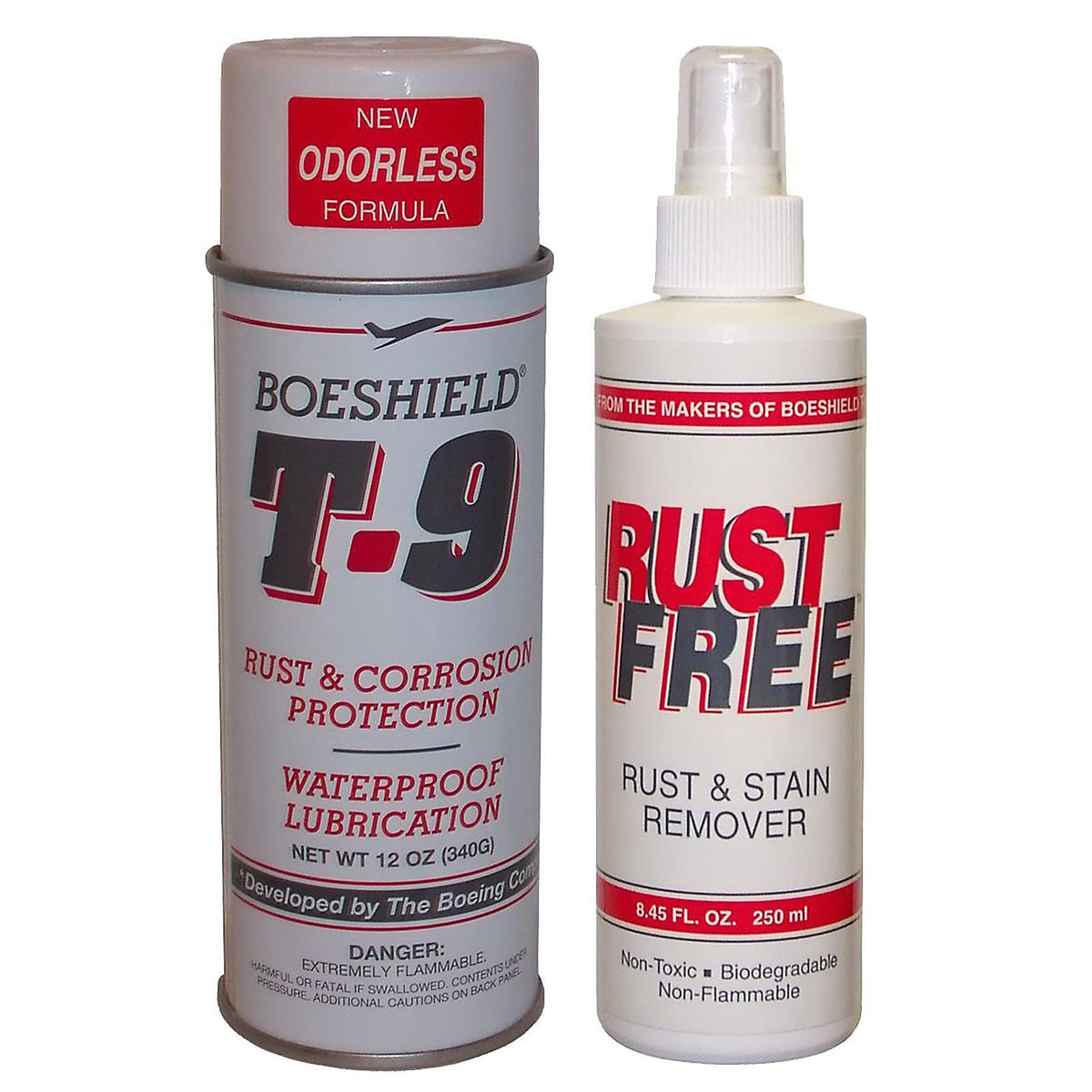 Boeshield T90128 kit with spray bottle and can protects tools and lubricates moving parts