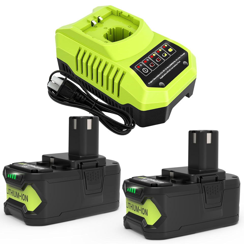 Boetpcr 18V battery pack for Ryobi P102 for extended runtime