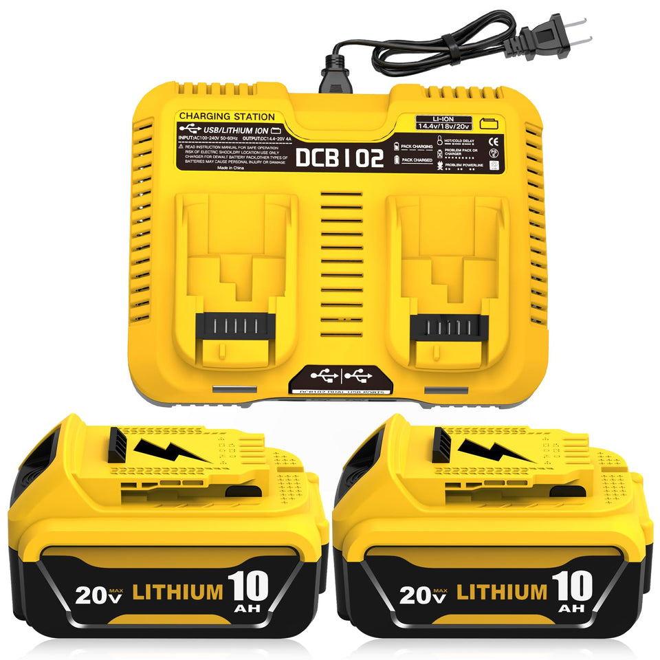 Boetpcr Dewalt 20V battery 10000mAh delivers extended runtime for daily tasks