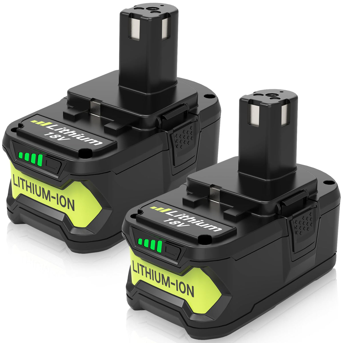 Boetpcr Ryobi 18V 8000mAh battery front view showing the design