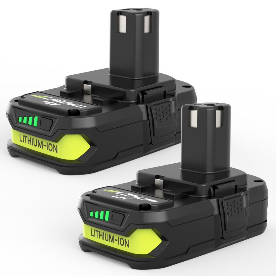Boetpcr two-pack 3600mAh Ryobi 18V battery for longer cordless sessions
