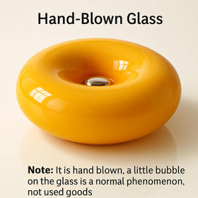 Bofea donut lamp with remote control offers convenient brightness adjustment.