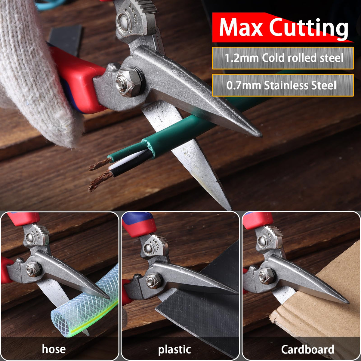BoFuYuan scissors in garage show ergonomic handle for comfortable grip.