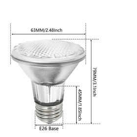BOGAO Par20 bulbs 6-pack E26 base for easy replacement in can lights