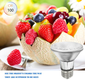 BOGAO Par20 bulbs 6-pack range hood lighting at 3000K warmth