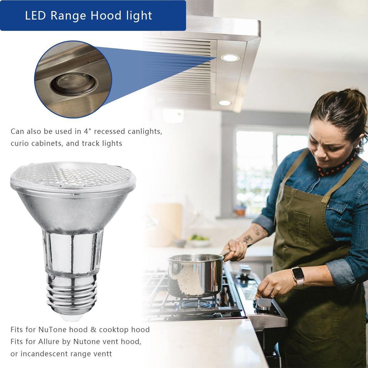 BOGAO PAR20 LED IP65 waterproof bulb suitable for outdoor and wet areas.
