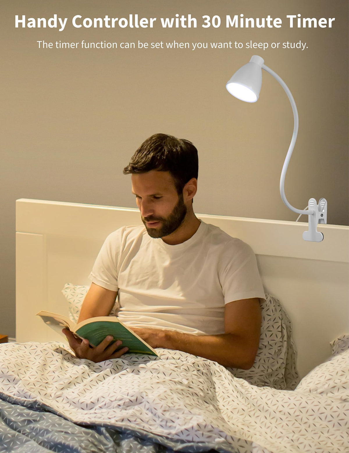BOHON 360-degree gooseneck directs light where needed.