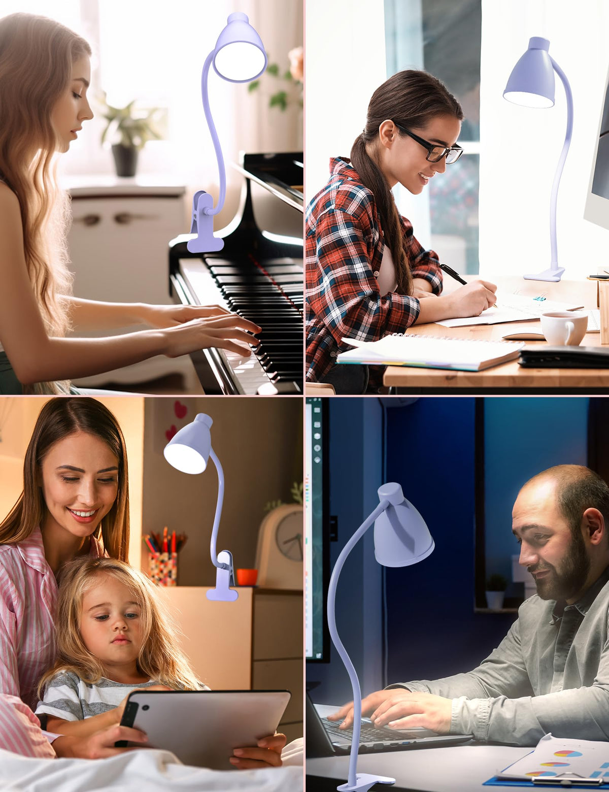 BOHON compact clip-on lamp ideal for reading in bed