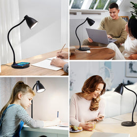 BOHON desk lamp bedroom scene showing bedside setup