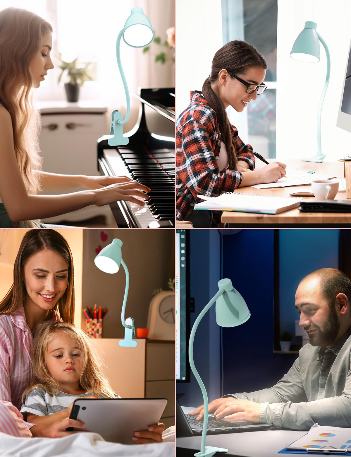 BOHON desk lamp clip-teal memory function recalls last brightness and color temperature.