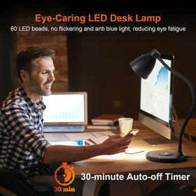 BOHON desk lamp wireless charger area ready to power devices