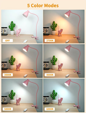 BOHON gooseneck clip desk light offers flexible positioning for late-night reading