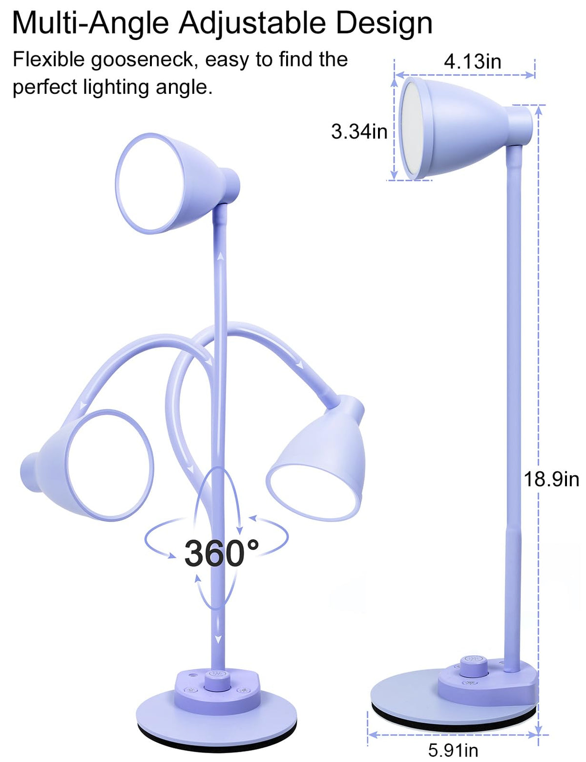 BOHON lamp includes 5V 2A adapter for quick setup