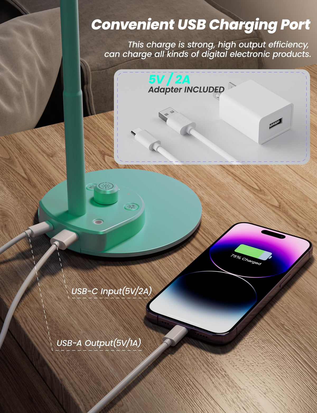 BOHON desk lamp auto dimming adjusts brightness to ambient light
