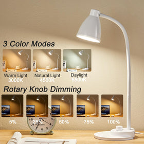 BOHON LED desk lamp base with USB port for easy charging at the desk