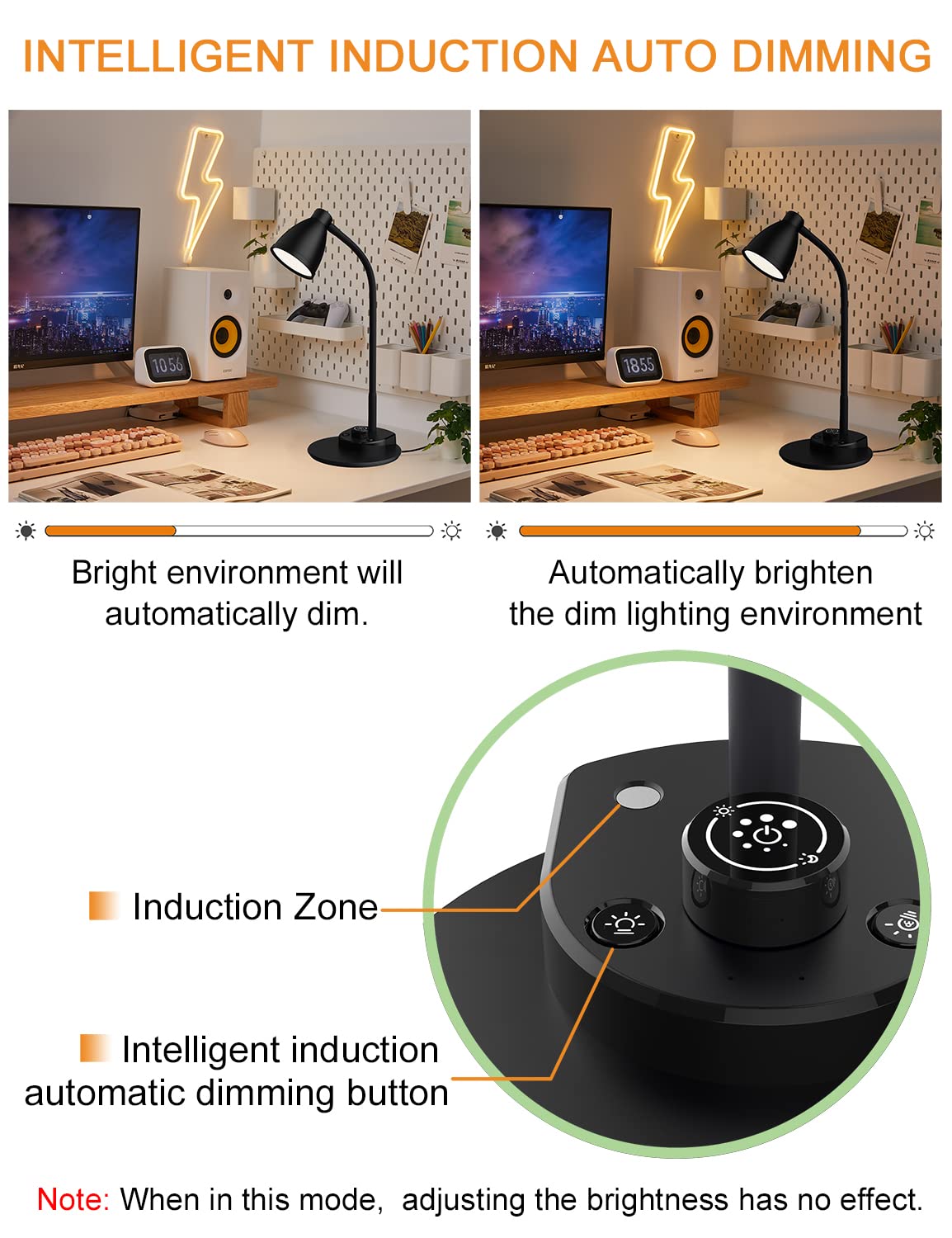 BOHON LED desk lamp with flexible neck directs light exactly where you need it.