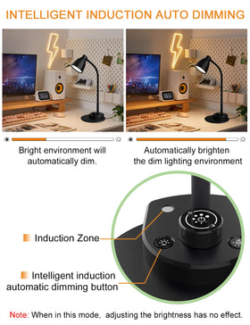 BOHON LED desk lamp with flexible neck directs light exactly where you need it.